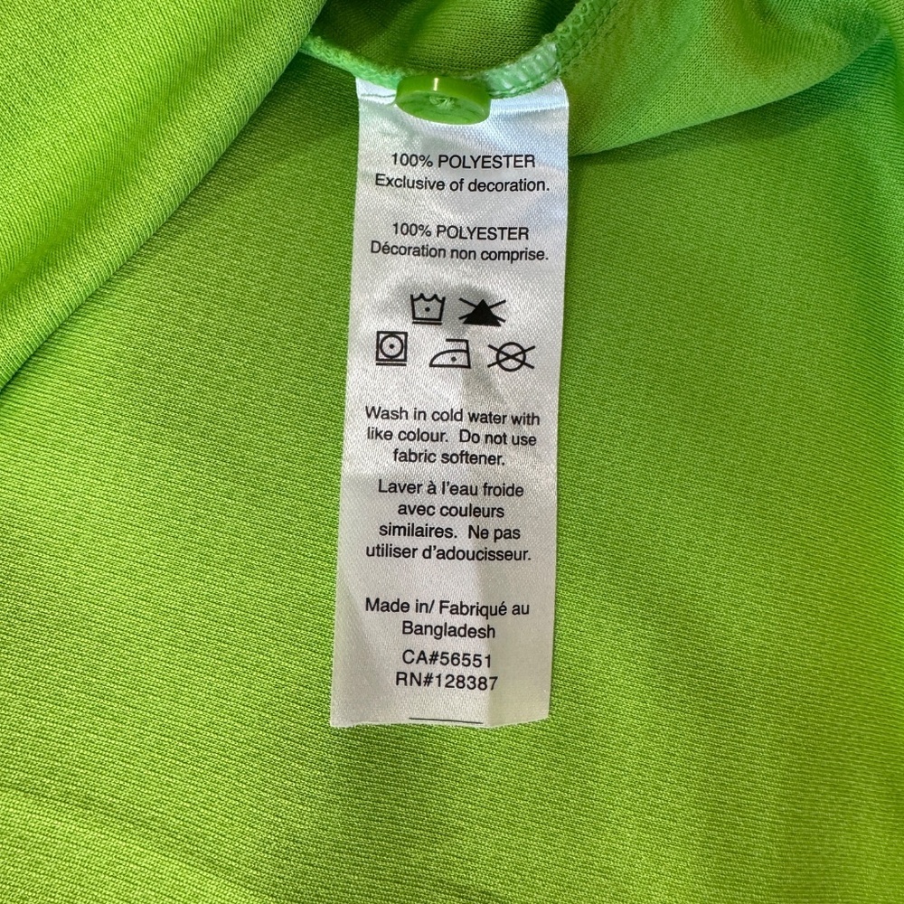 REPP TECH Performance Men's‎ Athletic Polo Golf Shirt Fluorescent Lime Green XLT - Picture 7 of 11